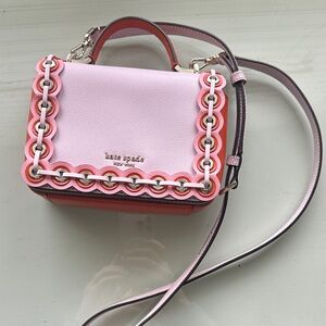 Kate Spade Pink and Red Chain Crossbody Bag